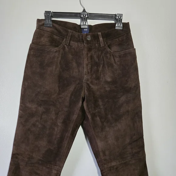 GAP Genuine Leather Pants – Size 4 – Dark Brown – Great Condition - Picture 4 of 6
